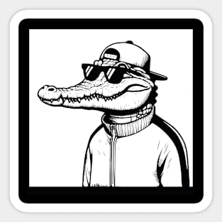 King of the Jungle - street art Crocodile #2 Sticker